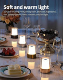 LED 4" Mini Cordless Table Lamp 2 Pack, Outdoor Waterproof Lamp, Rechargeable Battery Operated Lamp, Portable Touch Night Light for Dining Room, Camping, Nursery, Baby, Bar, Party (Black) by CozyNest Decor
