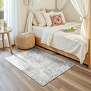 Washable Area Rugs 2'x3' Non-Slip Modern Abstract Soft for Living Room Entryway Bedroom Nursery, Print Pattern, Gray White Grey by TinyTreasures Baby Boutique
