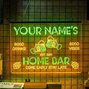 Personalized Bar Signs with Your Name for home wall light up with personalized pub name, man cave accessories, beer themed neon customizable lighted sign by CozyNest Decor