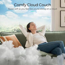 LINSY HOME Sectional Sleeper Sofa - 123'' Modular Cloud Couch Oversized Corduroy Sofa Bed with Movable Ottoman Soft Modern Comfy Couch for Living Room Apartment Office, Green by CozyNest Decor