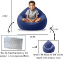 ENBAOHUI Bean Bag Chairs with Memory Foam Chairs for Kids Teens Toddler Faux Fur Sofa Chair with Handle Navy Blue by TinyTreasures Baby Boutique