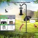 Gtongoko Bird Feeder Pole Squirrel Proof 92 Inch Shepherds Hook for Outdoor with Squirrel Baffles Adjustable Heavy Duty with 7 Prongs Base for Hanging Plants, Bird Feeders, Black by CozyNest Decor