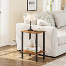 TUTOTAK End Table with Charging Station, Side Table with USB Ports and Outlets, Nightstand, 2-Tier Storage Shelf, Sofa Table for Small Space TB01BB040 by CozyNest Decor