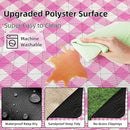 ZAZE Picnic Blanket Waterproof Sandproof, 80''x80'' 3-Layer Cute Compact Extra Large Machine Washable Foldable Beach Mat, Big XL Outdoor Blankets for Spring Summer Camping, Park, Grass(Pink and White) by TinyTreasures Baby Boutique