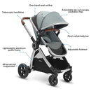 Mompush Ultimate 2 Baby Stroller for Infant and Toddler with Newborn Mode and Reversible Seat, All-Terrain Stroller with All-Wheel Suspension, Includes Car Seat Adapter and Large Storage Basket by TinyTreasures Baby Boutique