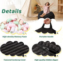 Bean Bag Chairs Teardrop Bean Bag Chair Beanbag Chair with Memory Foam Filled Machine Washable Cover for Living Room, Bedroom (Small,Black) by TinyTreasures Baby Boutique