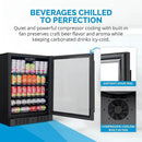 Newair 24" Beverage Refrigerator 177 Can Capacity, Black Stainless Steel Mini Fridge with Built-in Cooler and Glass Door, Cool your Soda, Beer, and Beverages to 37F by CozyNest Decor