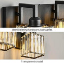 Modern Bathroom Vanity Light 3-Lights Black Crystal Wall Lamp Bathroom Modern Crystal Vanity Lighting by CozyNest Decor