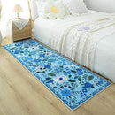 Runner Rug for Hallways Kitchen Rug Non Slip 2'x 6' Washable Runner Rugs with Rubber Backing Soft Floral Carpet Runner for Hallways, Kitchen, Laundry, Bedroom, Bathroom(Blue) by CozyNest Decor