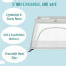 Dream On Me Travel Light Playard with Mesh Zipper Door in Grey by TinyTreasures Baby Boutique