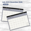 Desk Calendar 2025-2026, Monthly Desktop Large Calendar Runs Until December 2026-17" x 12" Desk Wall Planner for Family Office Teacher School, Blue by TinyTreasures Baby Boutique