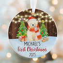 Personalized Baby’s First Christmas Ornament 2025 - Custom Newborn Keepsake - Sweet Gift for New Parents Mom Dad - Bear Themed Babies Ornament - Sweet Gift for Family Welcoming New Baby by TinyTreasures Baby Boutique