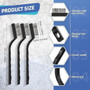 60 Pcs Mini Wire Brush Set Stainless Steel Wire Bristle Scratch Brush Small Metal Brush for Cleaning Curved Handle Masonry Welding for Cleaning Welding Slag and Rust Tool, Black, 6.7 Inches by CozyNest Decor