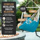 Hanging Hammock Chair Swing – Hanging Chair Outdoor & Indoor - Hammock Swing Chair – Quick & Easy Setup with Hardware Kit – Durable & Spacious Full Body Support – Holds 440 Lbs by GreenHaven Gardens