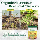 Organic Plant Food with Beneficial Microbes, Fast Acting Vegan Fertilizer for Vegetable Garden, Outdoor & Indoor Plant Fertilizer, Miracle Growth for Plants Concentrated Value 125GR Makes 30 gallons by GreenHaven Gardens