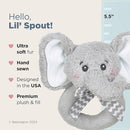 Bearington Collection Baby Lil' Spout, 5.5 in Gray Elephant Plush Stuffed Animal - Baby Elephant Stuff - Newborn Toys by TinyTreasures Baby Boutique