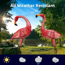 Metal Flamingo Garden Statue, 40" Tall Outdoor Decor Flamingos Yard Art Sculptures and Statues Reinforced Foot, Weatherproof Flamingo Ornaments for Lawn Pool Backyard Decor, Set of 2 by CozyNest Decor