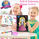 FUNNYB&G Foil Art Craft Activity for Kids - Halloween Crafts Gift Party Favors for Kids Fun Art Supplies Creative Birthday Gift Travel Toys for Girls Boys 4 5 6 7 8 9 Years Old(Princess) by TinyTreasures Baby Boutique