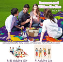 Extra Large Picnic Blanket Waterproof,80"x 80"Foldable Machine Washable Beach Blankets,Outdoor Blanket for 6-8 Adults,Picnic Mat Suitable for Indoor Crawling,Park Beach,Camping,Hiking,Travel（Dinosaur) by TinyTreasures Baby Boutique