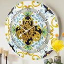 The Gears Clock Wall Clock Italy Collection with Moving Gears (Atrani, 24 inch Round) by CozyNest Decor