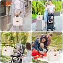 PIIOSER Insulated Baby Bottle Bag with Ice Pack, Breastmilk Cooler Compatible with Wearable Breast Pumps & Accessories - Breastfeeding On The Go for Nursing & Working Moms, Cream by TinyTreasures Baby Boutique