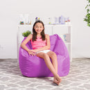 Posh Creations Structured Comfy Seat for Playrooms and Bedrooms, Large Bean Bag Chair, Coronado Chair, Purple by TinyTreasures Baby Boutique
