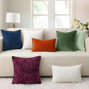 decorUhome Fall Chenille Soft Throw Pillow Covers 26x26 Set of 2, Farmhouse Velvet Neutral Decorative Euro Pillow Covers with Stitched Edge for Couch Sofa Bed Home Decor, Rust by CozyNest Decor