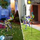 DREAMSOUL Solar Garden Lights Outdoor, Metal Peacock Decor Solar Lights Garden Stakes with Led String Lights, Waterproof Crackle Glass Ball Landscape Path Light for Lawn Patio by GreenHaven Gardens