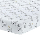 Lambs & Ivy Classic Snoopy White/Black/Gray 3-Piece Baby Crib Bedding Set by TinyTreasures Baby Boutique