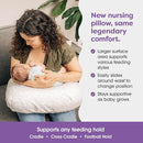 Boppy Nursing Pillow - Ergonomic Bottle & Breastfeeding Pillow with High, Firm, Large Area, Water-Repellent Cushion with Washable Cover; Baby Safety Alliance Verified - Cream Retro Squiggles by TinyTreasures Baby Boutique