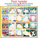 4Pcs Back to School Paint by Sticker Books Sticker by Number Books Activity Book Puzzle Book Craft Art Gift School Bus Apple Owl Alarm 32 Pictures by TinyTreasures Baby Boutique