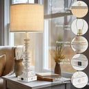 Farmhouse Table Lamps for Bedroom Set of 2 Vintage 3-Way Dimmable Touch Control Nightstand Lamps, Bedside Lamps for Living Room, Traditional Nightstand Lamp End Table lamps 28.5" (Bulbs Included) by CozyNest Decor