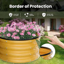 ZXZYHFTY Round Galvanized Raised Garden Bed kit,Yellow Outdoor Garden Raised Planter Box, Round Large Metal Raised Garden Beds for Vegetable 2 * 2 * 1ft 1 Pack by GreenHaven Gardens