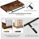Fun Memories Floating Shelves - 2 Pack 12 Inch Deep Rustic Wooden Wall Shelves - Extra Deeper & Thicker Wall Mounted Storage Shelf for Living Room, Kitchen, Farmhouse - 24" W x 12" D x 1.5" H - Brown by CozyNest Decor