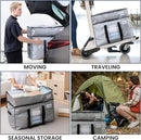 TAILI 2 Tier Extra Large Moving Bags, 2 Pack Silver Heavy Duty Totes For Storage with Visible Window, Wrap Around Handles, Storage Bags for Space Saving, Alternative to Moving Boxes by TinyTreasures Baby Boutique