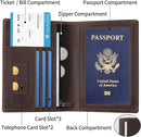 Ringsun Leather Passport Cover for Men Women, RFID Passport Wallet Case Travel Passport Holder for Family by TinyTreasures Baby Boutique