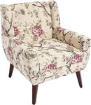 UIXE Floral Accent Chair, Modern Upholstered Armchair in Fabric for Living Room, Comfy Club Arm Chairs Single Sofa Button Tufted Bedroom Reading Seat - Pattern Floral, Set of 2 by CozyNest Decor
