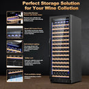 24 Inch Wine Cooler Refrigerator,179 Bottles Wine Fridge Large Capacity Professional Wine Cellars with Powerful Compressor,Quiet Operation and Elegant Design, Black by CozyNest Decor