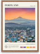 StudioUBILA Portland Wall Art Poster, Decorative Cityscape Landscape Art Prints, Home Decor Wall Art Print for Bedroom Living Room Kitchen Decorations, Unframed by CozyNest Decor