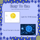 965 PCS Glow in The Dark Stars and Sun for Ceiling, Luminous Stars and Planet Wall Decals, Kids Room Decor, Glowing Galaxy Wall Stickers for Nursery Decorations (Blue) by TinyTreasures Baby Boutique
