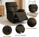 Swivel Rocker Recliner for Adults, Small Recliner Chair for Small Spaces, Rocking Recliner Chair for Nursery. Living Room, RV, Bedroom, Dark Brown by CozyNest Decor