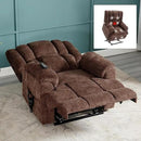 Dual Motor Power Lift Recliner Chair with Massage and Heat for Elderly People, Infinite Position, Brown Recliner Chair, Chenille Fabric Lift Chair by CozyNest Decor