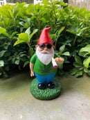 Gnometastic Gnomes Smoking Gnome, 8.5in, Hippie Gnome, Indoor Outdoor Funny Garden Gnomes Decoration for Yard, Planter, Lawn Ornament, Patio and Home Decor by GreenHaven Gardens