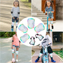 Kids Knee and Elbow Pads Set, 7 in 1 Skating Protective Gear for Skateboard, Roller Skating, Scooter, Cycling, 3-8 Years by TinyTreasures Baby Boutique