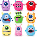 Libima 9 Pcs Mini Stuffed Animals Keychains 3.15 Inch Small Plush Cute Ornaments Bulk Toys for Baby Shower Birthday Party Decors Gift Bags Fillers Halloween Christmas Basket Stuffers(Fluffy Monsters) by TinyTreasures Baby Boutique