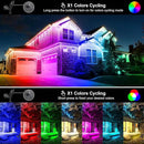 T-SUNUS Solar Landscape Spotlights Color Changing 4 Pack IP55 Waterproof Outdoor Christmas & Halloween RGB Pond Lights for Flag Yard Pathway Pool Patio Auto On/Off Adjustable Colorful Garden Lighting by GreenHaven Gardens