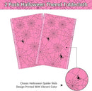 2 Pcs Halloween Tablecloth - Plastic Halloweens Spider Webs Table Cloth, Pink Disposable Rectangle Spiderweb Table Cover for Halloween Party Decorations Supplies Favors Tables Decor, 108 x 54 Inch by CozyNest Decor
