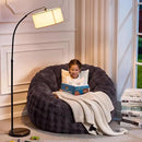 Hobestluk Bean Bag Chair Oversized Bean Bag Chair for Adults Donut-Shaped Large Bean Bag with Spacious Design for Living Room Bedroom or Reading Nook (Bubble Dark Grey) by CozyNest Decor