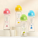YOHKOH Natural Glass Baby Bottle with Natural Response Nipple, Newborn Anti-Colic Baby Bottles, Wide Neck Mushroom Cap Baby Bottle, Clear (8.8ounce (Pack of 2), Multicolour1) by TinyTreasures Baby Boutique