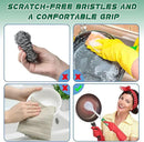 Hsei 30 Pcs Kitchen Scrub Dish Brush Bulk with 11 Inch Handle Cleaning Dish Scrubber with Stiff Bristles Washing Scrub Brushes for Housekeeping for Pots and Pans, Kitchen Sink (Green) by CozyNest Decor